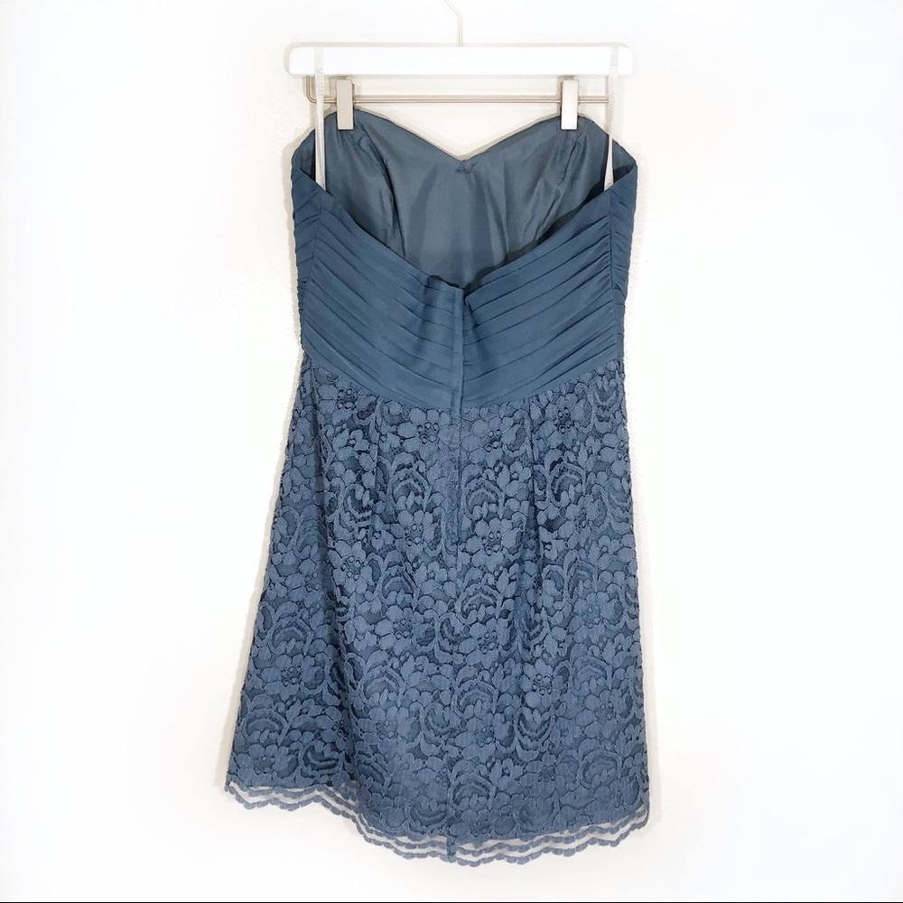 David’s Bridal bridesmaid dress in Steel Blue 10 - Picture 2 of 11